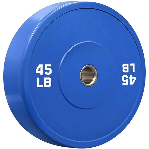 French Fitness Olympic Colored Bumper Plate Set 190 lbs - Blank (New)