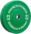 French Fitness Olympic Colored Bumper Plate Set 230 lbs (New)