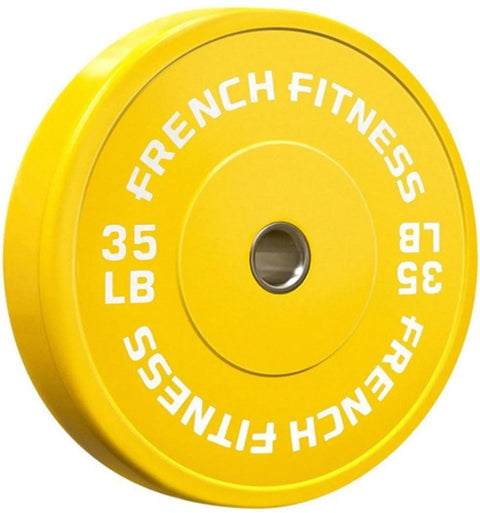 French Fitness Olympic Colored Bumper Plate Set 230 lbs (New)