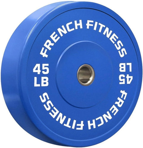 French Fitness Olympic Colored Bumper Plate Set 230 lbs (New)