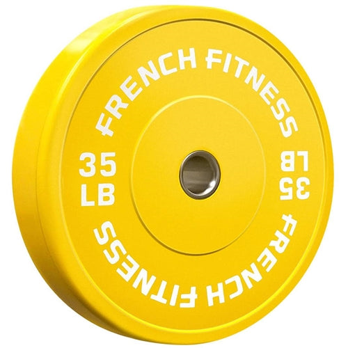 French Fitness Olympic Colored Bumper Plate Set 230 lbs (New)