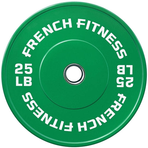 French Fitness Olympic Colored Bumper Plate 25 lbs (New)