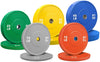 French Fitness Olympic Colored Bumper Plate Set 260 lbs - Blank Image