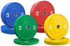 French Fitness Olympic Colored Bumper Plate Set 320 lbs - Blank Image