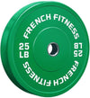 French Fitness Olympic Colored Bumper Plate Set 370 lbs (New)