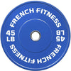 French Fitness Olympic Colored Bumper Plate 45 lbs (New)