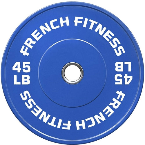 French Fitness Olympic Colored Bumper Plate 45 lbs (New)