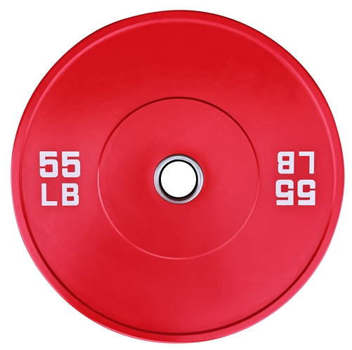 French Fitness Olympic Colored Bumper Plate 55 lbs - Blank Image