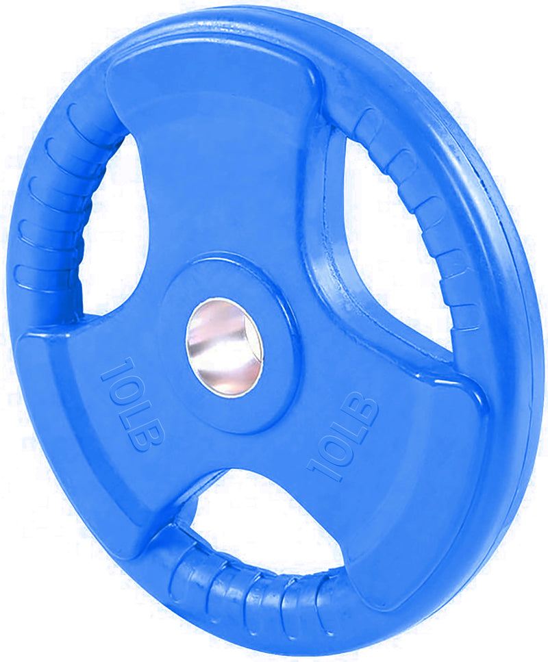 French Fitness Colored Rubber Grip Olympic Plate 10 lbs (New)
