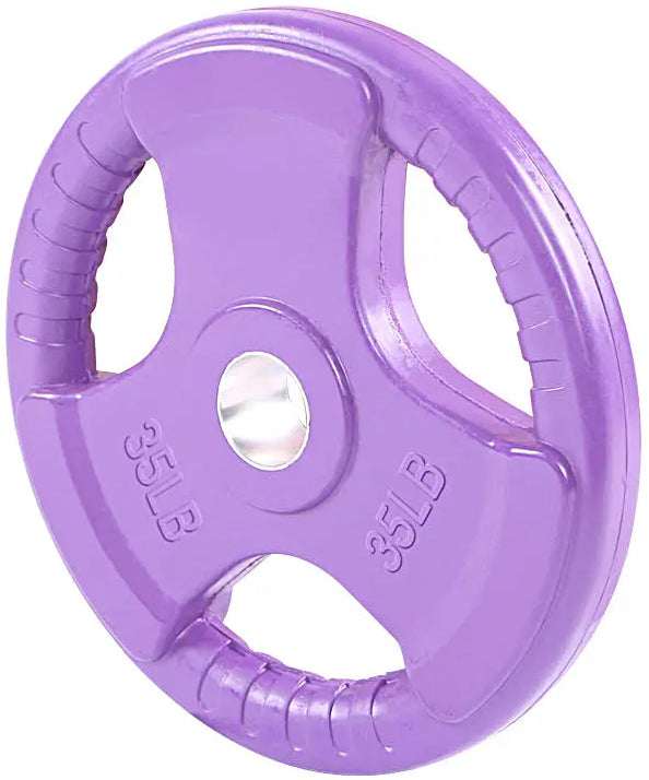 French Fitness Colored Rubber Grip Olympic Plate 35 lbs (New)