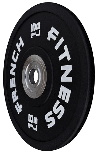 French Fitness Competition Urethane Bumper Plate 15 lb Black (New)