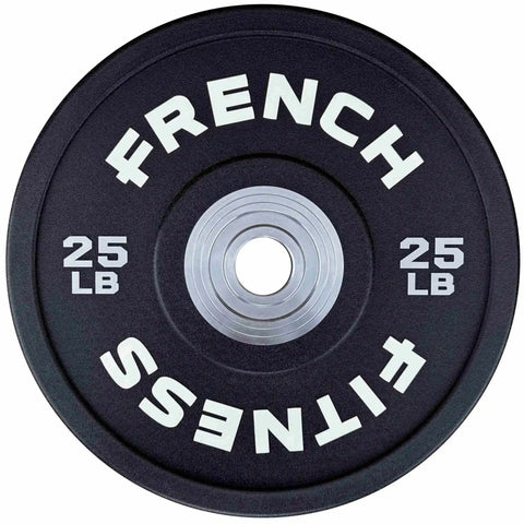 French Fitness Competition Urethane Bumper Plate Set 210 lb Black (New)