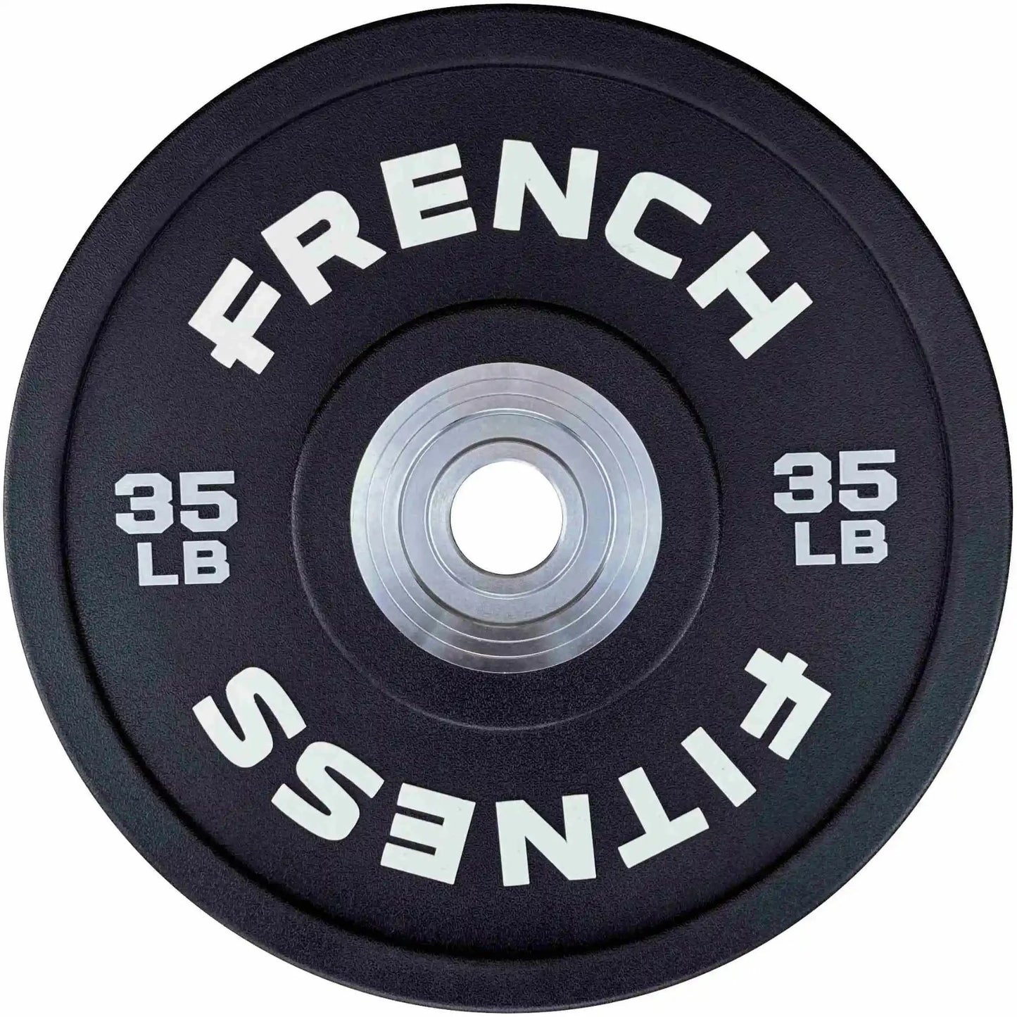 French Fitness Competition Urethane Bumper Plate Set 210 lb Black (New)