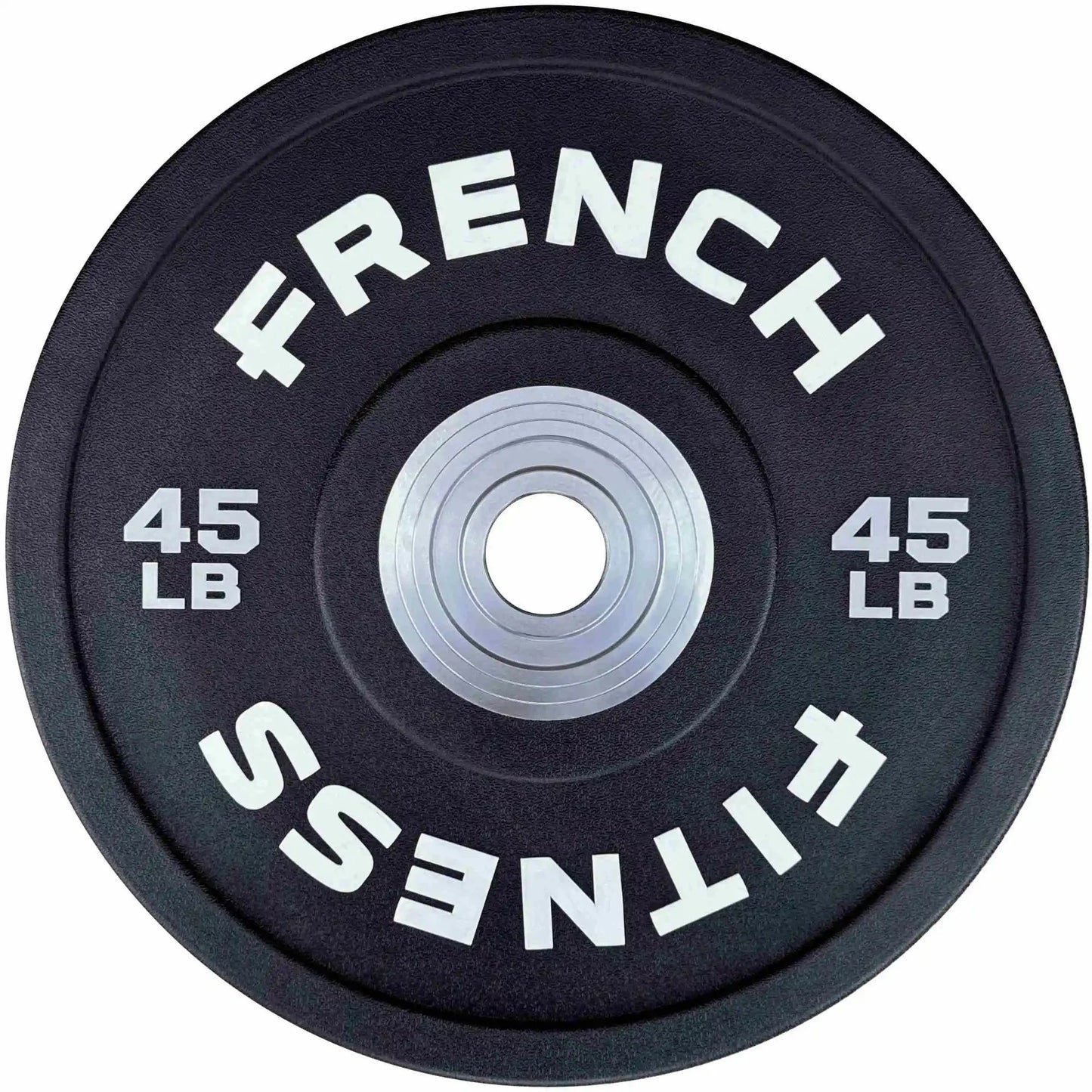 French Fitness Competition Urethane Bumper Plate Set 210 lb Black (New)
