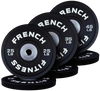 French Fitness Competition Urethane Bumper Plate Set 210 lb Black (New)