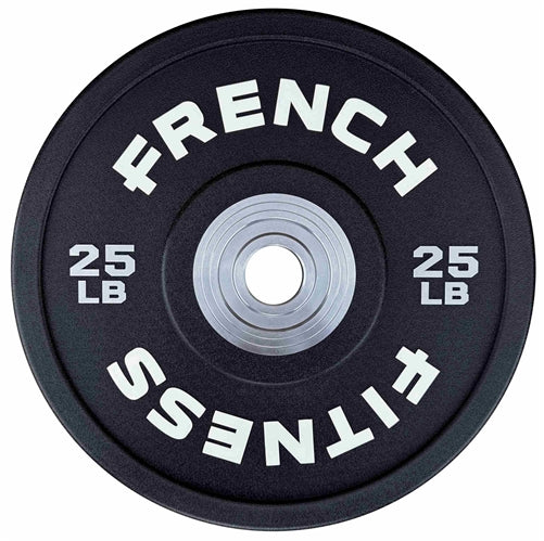 French Fitness Competition Urethane Bumper Plate 25 lb Black Image