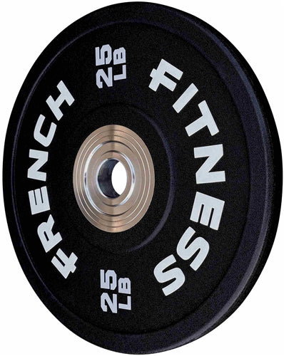 French Fitness Competition Urethane Bumper Plate 25 lb Black (New)