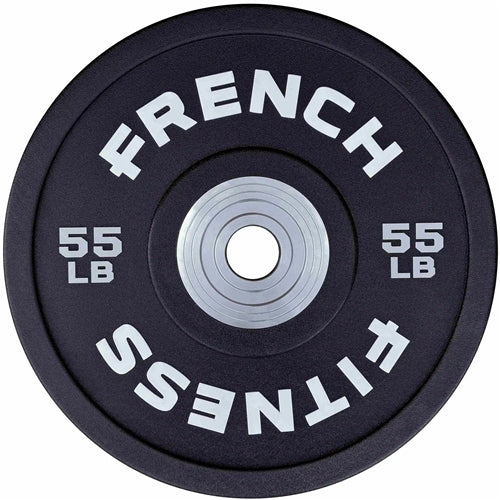 French Fitness Competition Urethane Bumper Plate Set 320 lb Black (New)