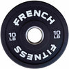 French Fitness Competition Urethane Bumper Plate Set 340 lb Black (New)