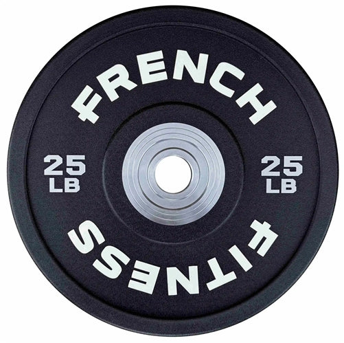 French Fitness Competition Urethane Bumper Plate Set 350 lb Black (New)