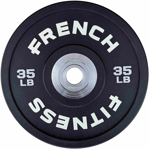 French Fitness Competition Urethane Bumper Plate Set 260 lb Black (New)