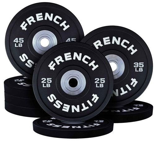 French Fitness Competition Urethane Bumper Plate 300 lb Black Image