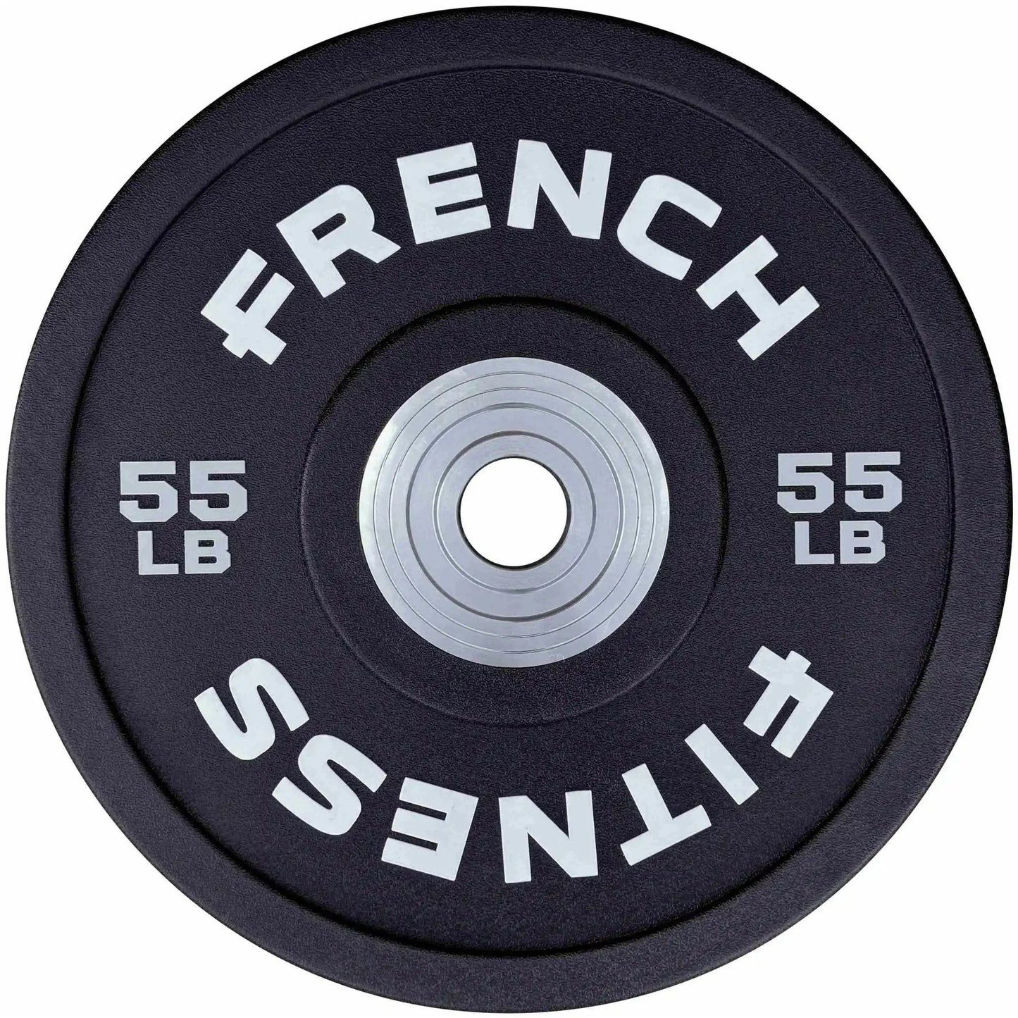 French Fitness Competition Urethane Bumper Plate Set 320 lb Black (New)
