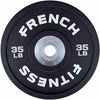 French Fitness Competition Urethane Bumper Plate 35 lb Black Image