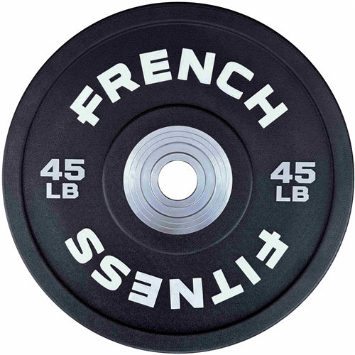 French Fitness Competition Urethane Bumper Plate 45 lb Black Image