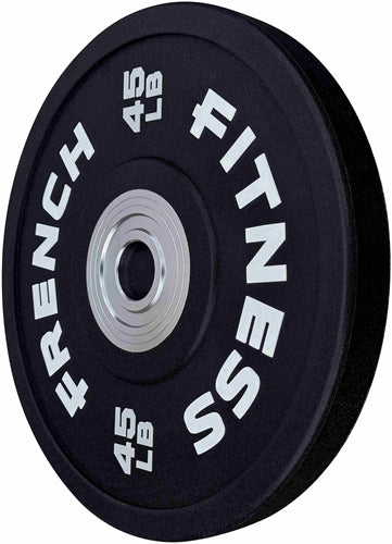 French Fitness Competition Urethane Bumper Plate 45 lb Black (New)