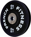 French Fitness Competition Urethane Bumper Plate 55 lb Black (New)