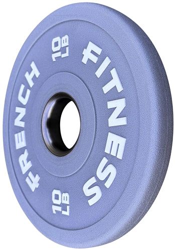 French Fitness Competition Urethane Bumper Plate 10 lb Colored (Grey) (New)