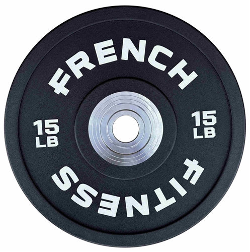 French Fitness Competition Urethane Bumper Plate 15 lb Colored (Black) Image