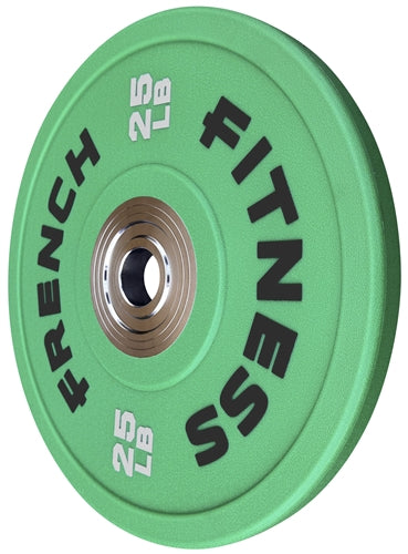 French Fitness Competition Urethane Bumper Plate 25 lb Colored (Green) (New)