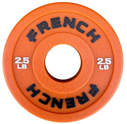 French Fitness Competition Urethane Bumper Plate 2.5 lb Colored (Orange) Image