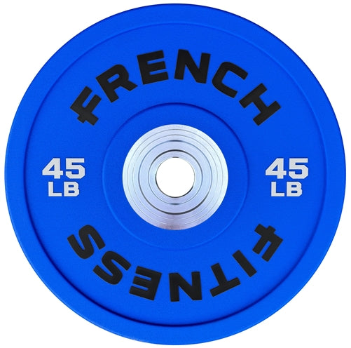 French Fitness Competition Urethane Bumper Plate 45 lb Colored (Blue) Image