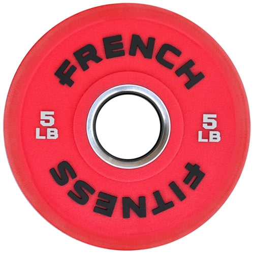 French Fitness Competition Urethane Bumper Plate 5 lb Colored (Red) Image