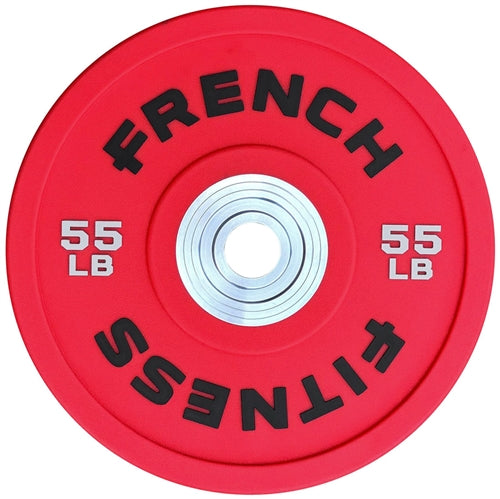 French Fitness Competition Urethane Bumper Plate 55 lb Colored (Red) Image