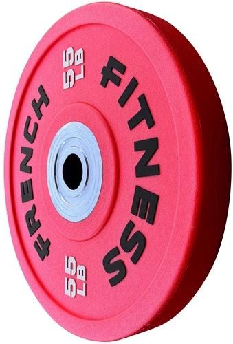 French Fitness Competition Urethane Bumper Plate 55 lb Colored (Red) (New)