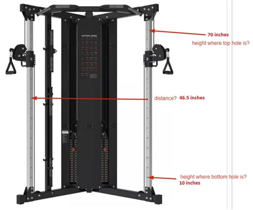 French Fitness DAP50 Dual Adjustable Pulley - 83" Tall (New)