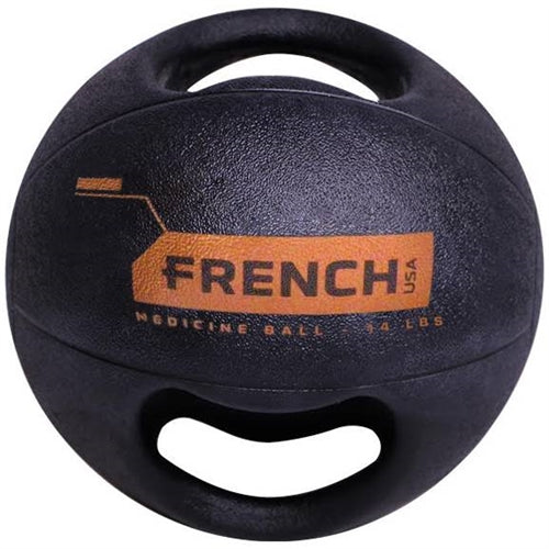 French Fitness Dual Grip Medicine Ball w/Handles 14 lb Image