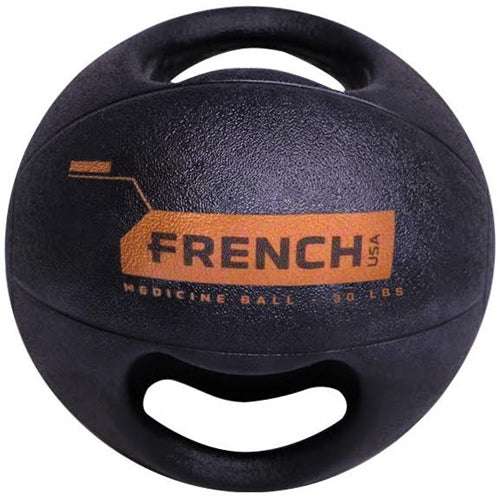 French Fitness Dual Grip Medicine Ball w/Handles 30 lb Image