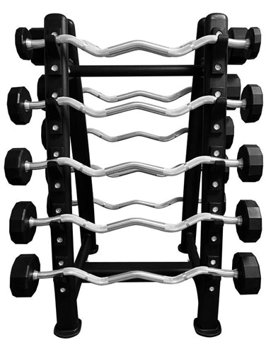 French Fitness EZ Curl Urethane Barbell Bar Set, 20-110 lbs (New)