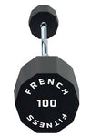 French Fitness EZ Curl Urethane Barbell 100 lbs - Single (New)