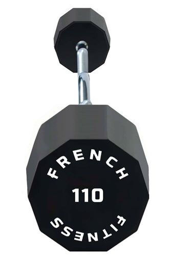 French Fitness EZ Curl Urethane Barbell 110 lbs - Single (New)