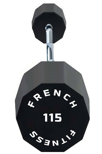 French Fitness EZ Curl Urethane Barbell 115 lbs - Single (New)