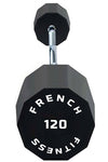 French Fitness EZ Curl Urethane Barbell 120 lbs - Single (New)