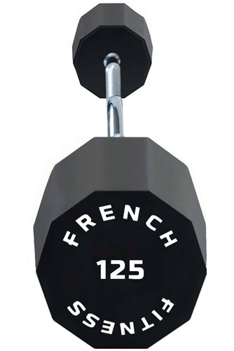 French Fitness EZ Curl Urethane Barbell 125 lbs - Single (New)