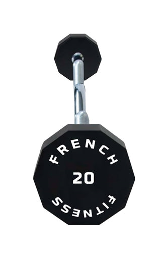 French Fitness EZ Curl Urethane Barbell 20 lbs - Single (New)