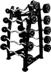 French Fitness EZ Curl Urethane Barbell Bar Set, 25-115 lbs Image